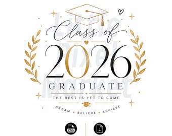 Class of 2026 Graduate PNG | Senior 2026 Graduation Design |  Instant Digital Download