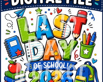 Last Day of School PNG, Funny Kids Teacher Design (Digital Download)