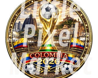 Colombia PNG pack, soccer world cup images - digital download