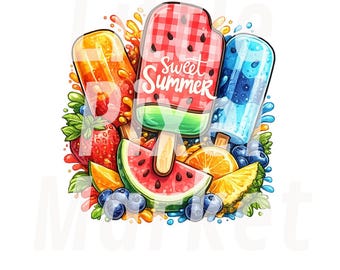 Summer Ice Cream PNG (Digital Download)