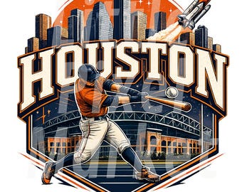 Houston Baseball Art PNG (Digital Download)