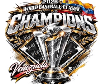 Venezuela 2026 World Baseball Champions Trophy Design (Digital Download)