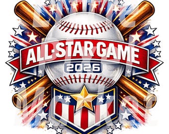 Baseball All-Star 2026 PNG (Digital Download)
