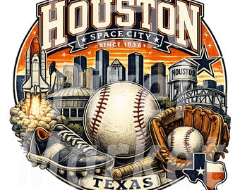 Space City Baseball PNG (Digital Download)