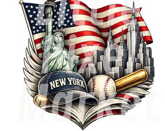 Vintage City Sport Baseball PNG (Digital Download)
