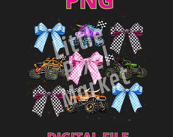 Monster Trucks PNG, T-Shirts and Caps Design (Digital Download)