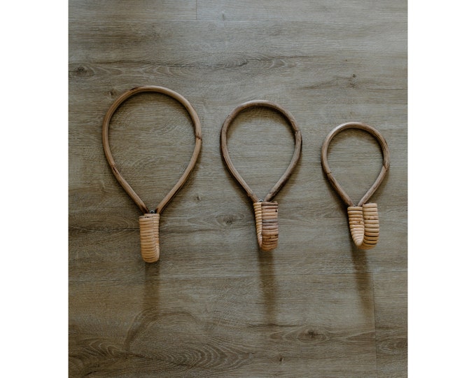 Rattan Hooks // Set of 3 Etsy