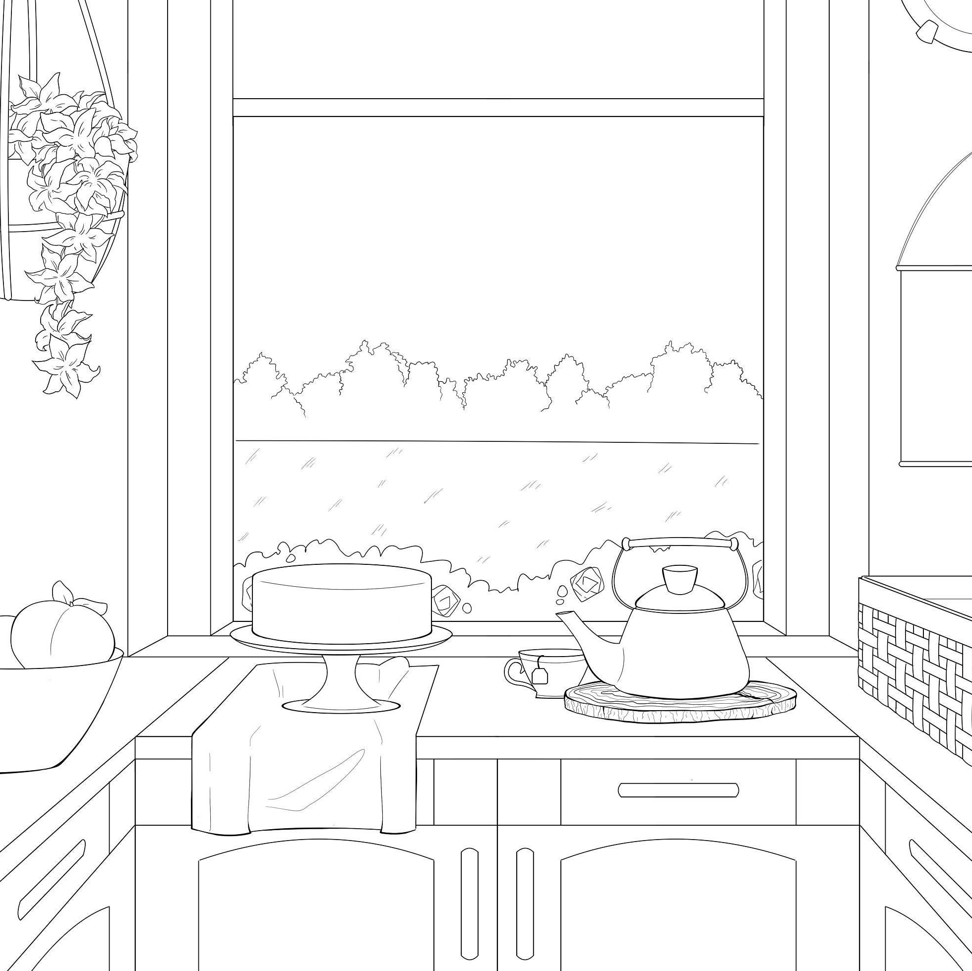 Cottagecore Coloring Pages, Mini Coloring Books, Print on Demand