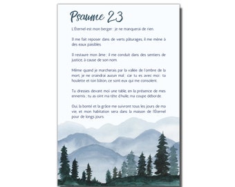 Poster A4 en métal Psaume 23