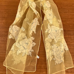 60s floral sheer scarf made in Italy