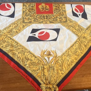80s silk scarf US Tennis Association