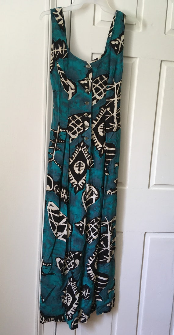 Fabulous vintage 80s abstract novelty print jumpsu