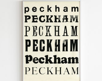 Peckham Letterpress A3 Poster