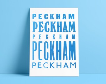 Cartel de tipografía Peckham A4