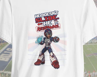 彼はスライディングしない、リスポーンするTシャツ / バッファローフットボールシャツ / フットボールマフィアギフト