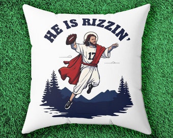 ジョシュ・アレン「He is Rizzin」枕 - バッファロー・フットボール・ホームデコレーション