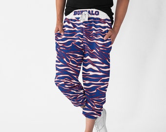 Zebraz Athletic Joggers / Buffalo Football Pants / Buffalo Fan Gift / Buffalo Zebra Pants