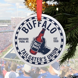 Bills Mafia Christmas Ornament: Buffalo Football Tailgater&#39;s Union Acrylic Ornament