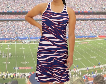 Women's Zebraz Fit Racerback Dress / Buffalo Football Dress / Gift for Bills Mafia Babes