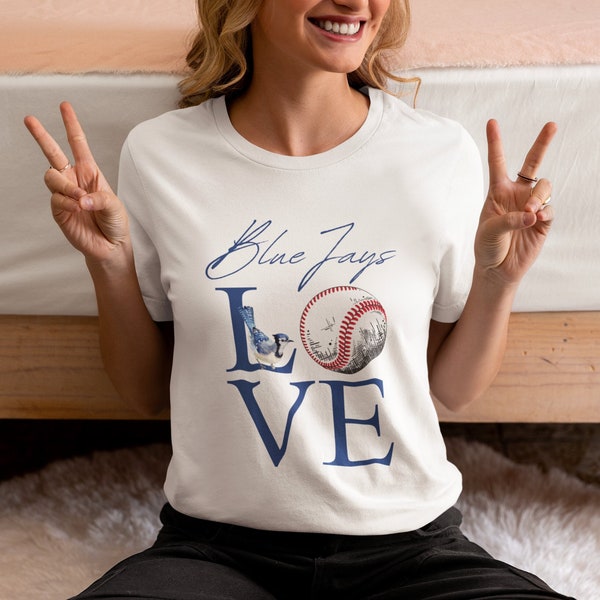 Blue Jay Love T-Shirt / Toronto Baseball Tee / Jays fan Gift