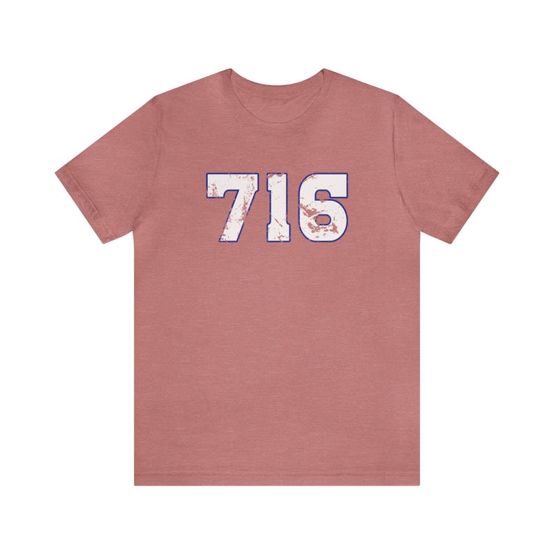 Buffalo 716 Spirited History T-Shirt / Buffalo Football Shirt / Western New York Tee Heather Mauve