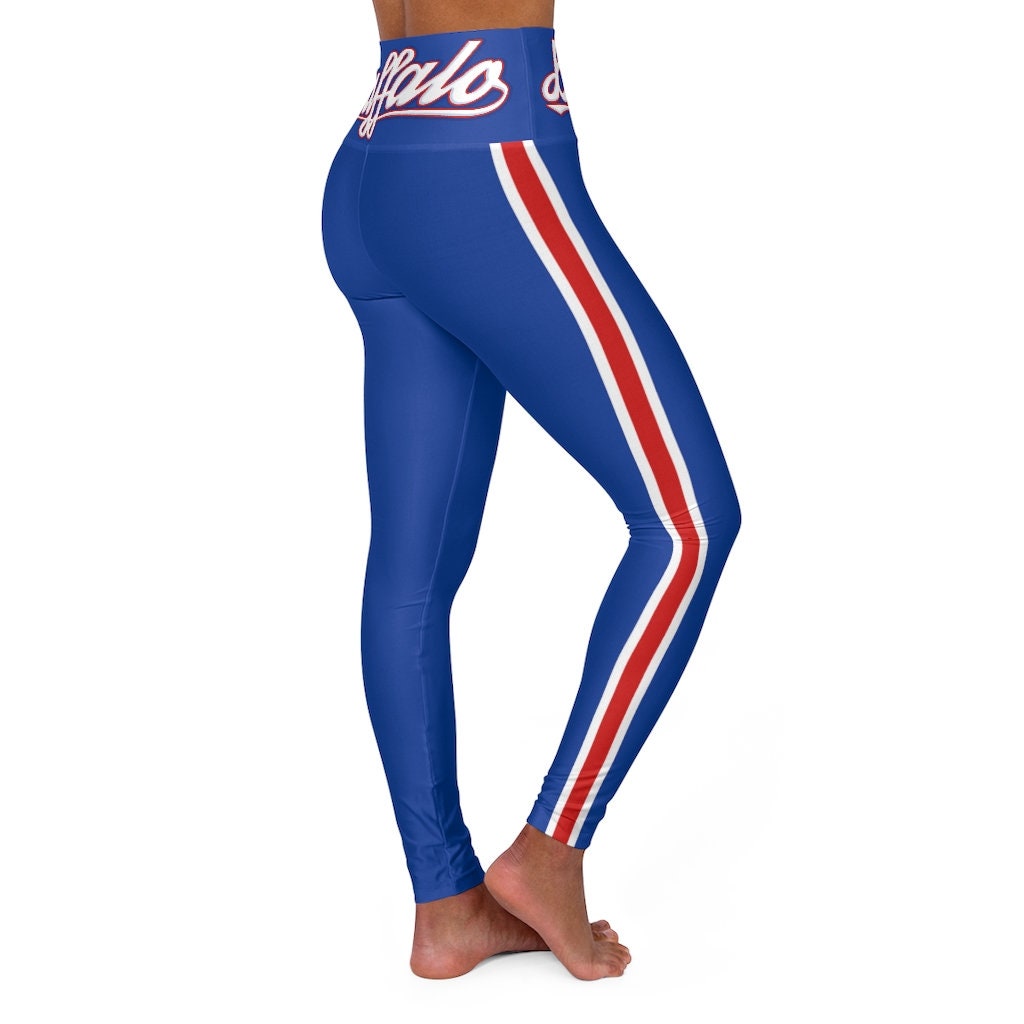 Discover Women's Buffalo Football Jersey Leggings, High-Waisted Yoga Pants