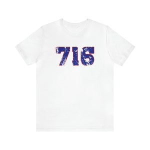 Buffalo 716 Spirited History T-Shirt / Buffalo Football Shirt / Western New York Tee White