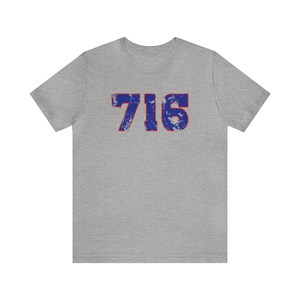 Buffalo 716 Spirited History T-Shirt / Buffalo Football Shirt / Western New York Tee Athletic Heather