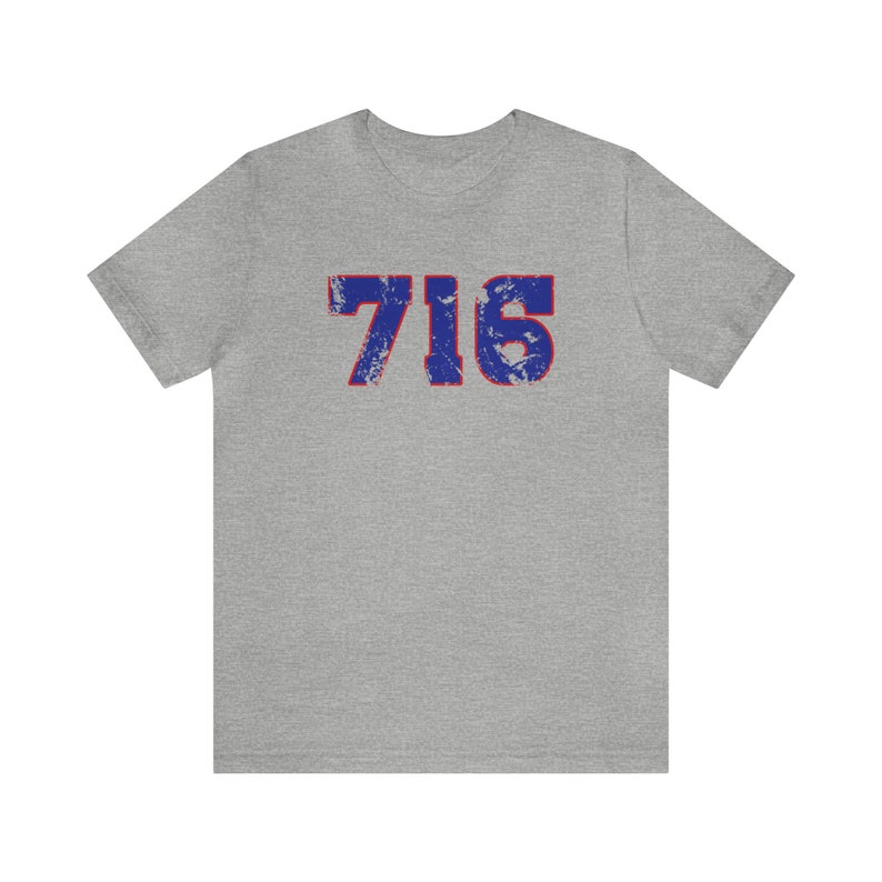 Buffalo 716 Spirited History T-Shirt / Buffalo Football Shirt / Western New York Tee Athletic Heather