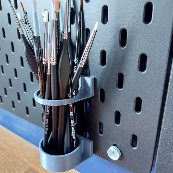 Paint Brush Holder for Ikea Skadis Pegboard