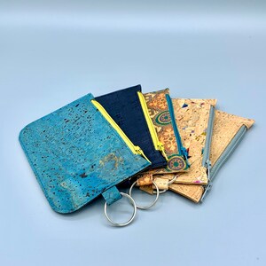 Porte-monnaie / pochette à fermeture éclair 100 % liège - Personnalisable