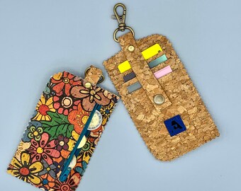 Cork small wallet / bag insert / card and money holder