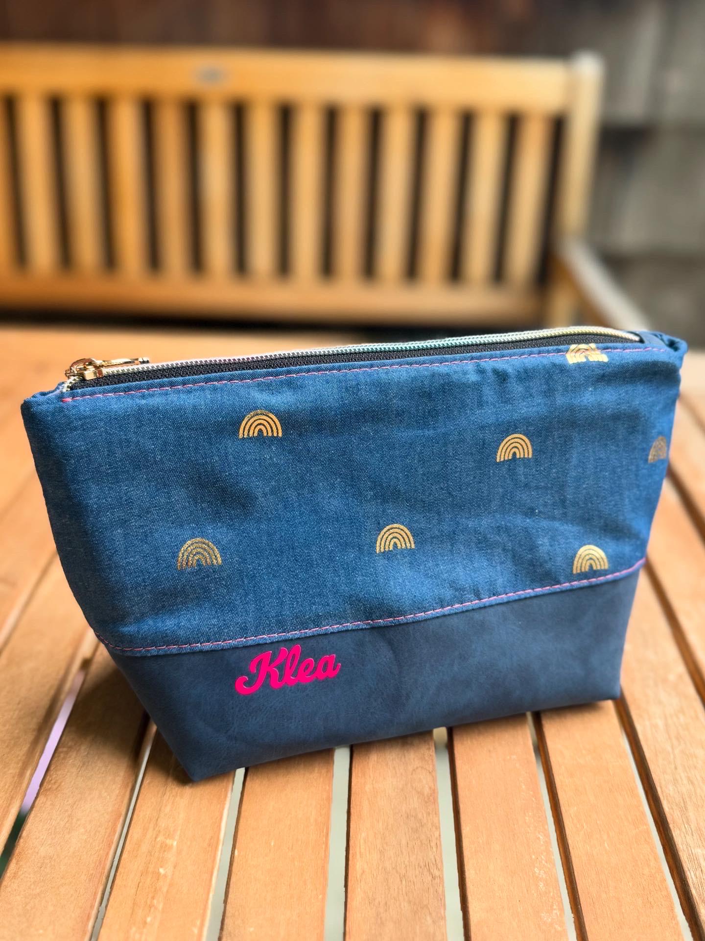 Handmade personalised Beauty Bag | Handgemachte Tasche | Unique, custom colors, lined