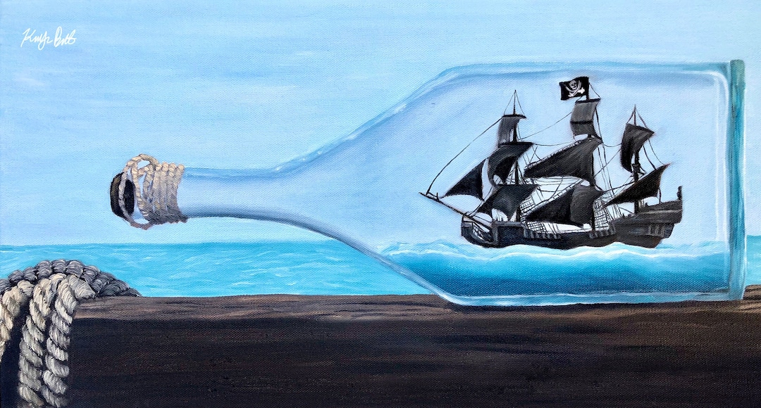 Ship in Bottle Fine Art Print - Etsy