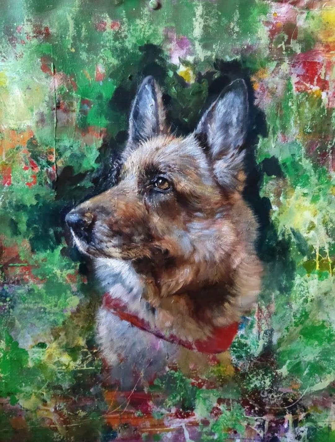 Custom Portrait Painting Dog Original Art Made to Order Painting Pet ...