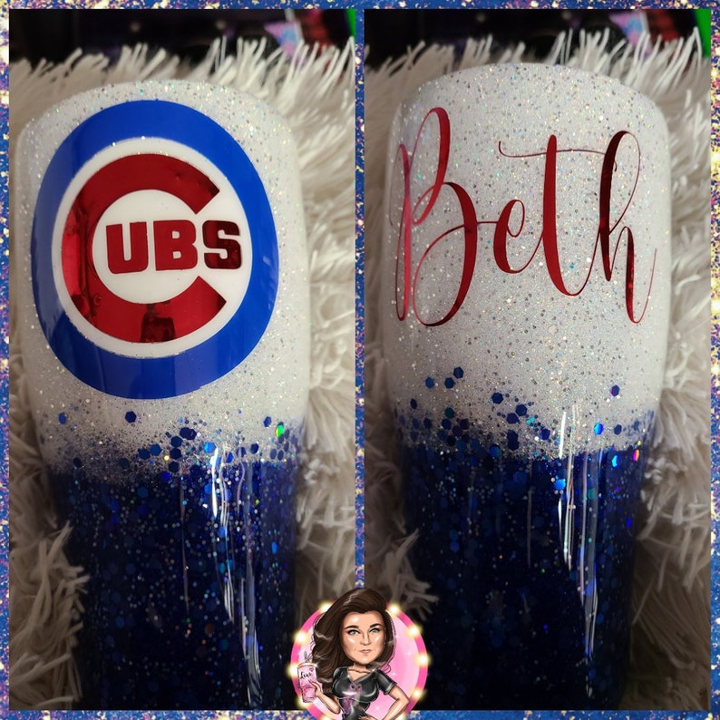Chicago Cubs Tumbler Etsy