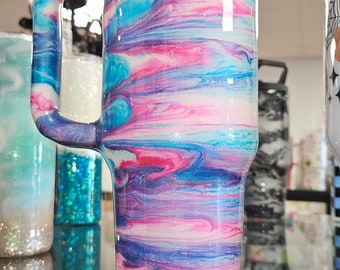 Ink swirl tumbler custom tumbler custom color swirl
