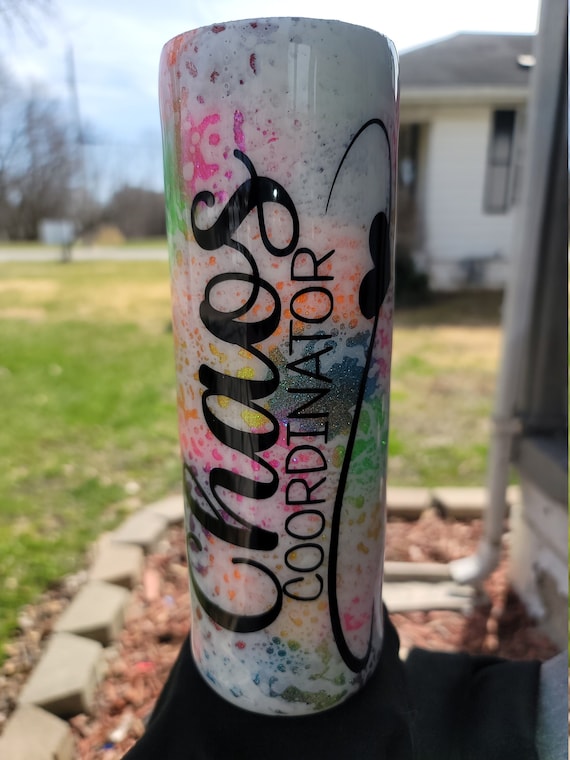 Chaos Coordinator Tumbler power wash tumblers tye dye tumblers rainbow