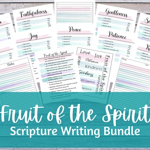 Fruit of the Spirit Scripture Writing/Bible Study Bundle
