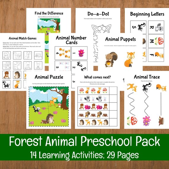forest animal preschool activities