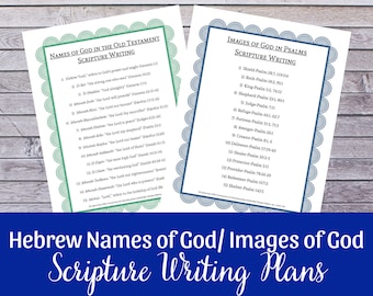 Names of God Scripture Writing/Bible Study Plan