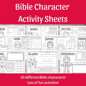 Bible Character Activity Sheets