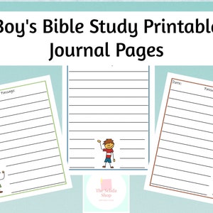 Boy's Bible Study Printable Journal Pages - Etsy