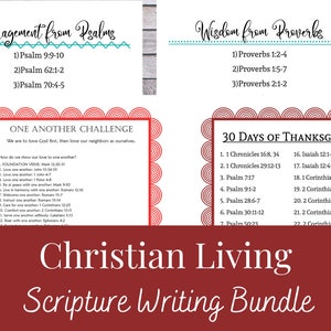 Christian Living Scripture Writing Bundle