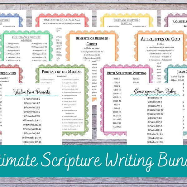 Ultimate Scripture Writing Bundle: 13 Scripture Writing Plans