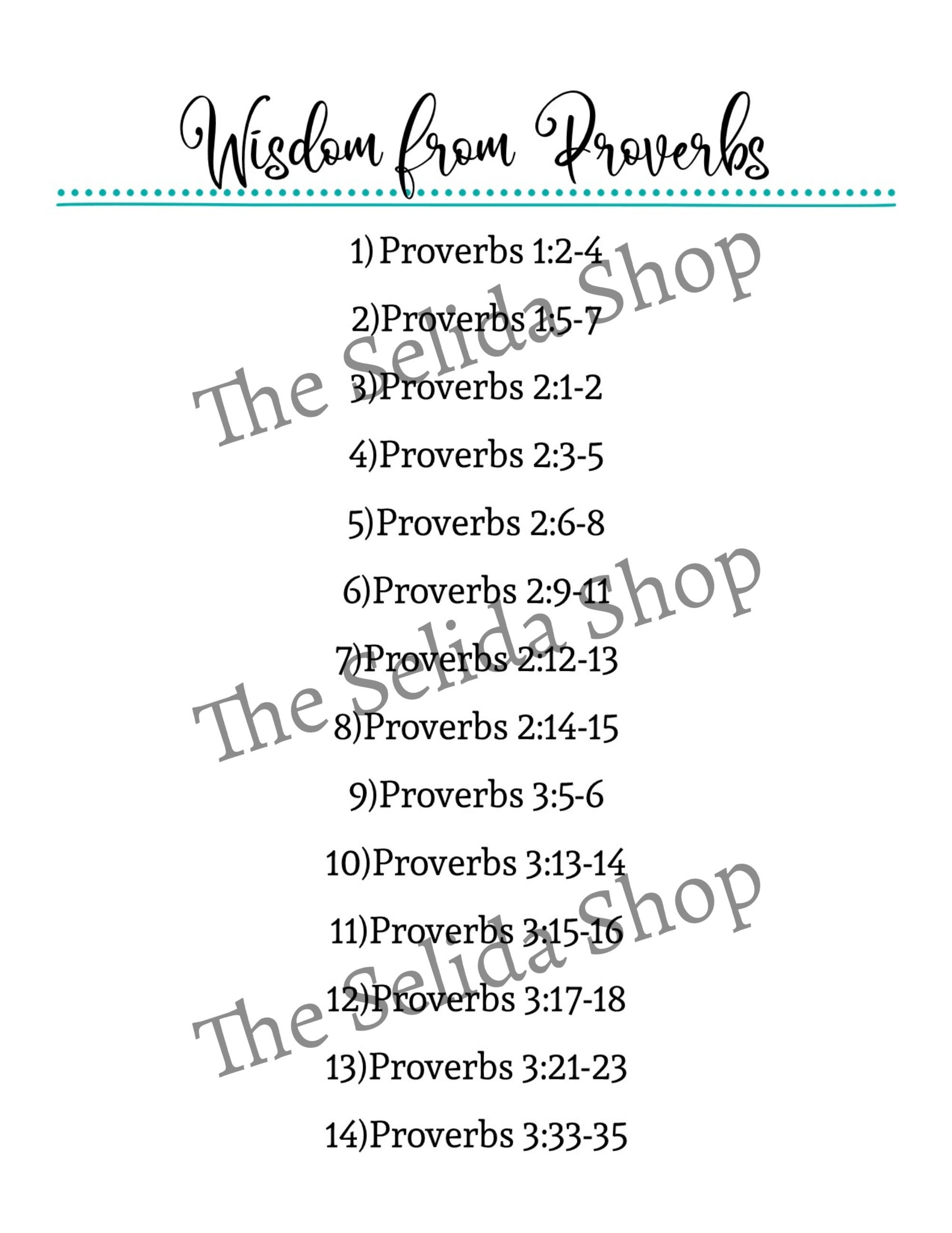 Printable Scripture Writing Plans: Encouragement From Psalms/wisdom ...