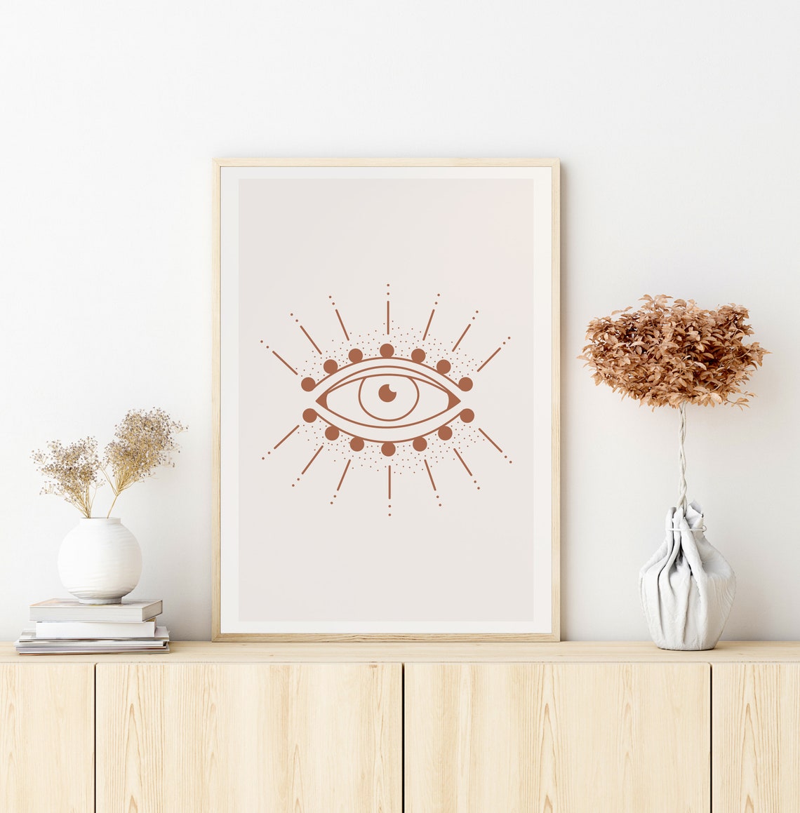 Eye Art Print Eyelash Art Minimalist Wall Art Boho Wall Etsy