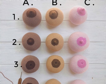 Crochet boob, handmade breast, breastfeeding models,Crochet breast model,Boob demonstration model for lactation,Breast prosthetic,ibclc gift