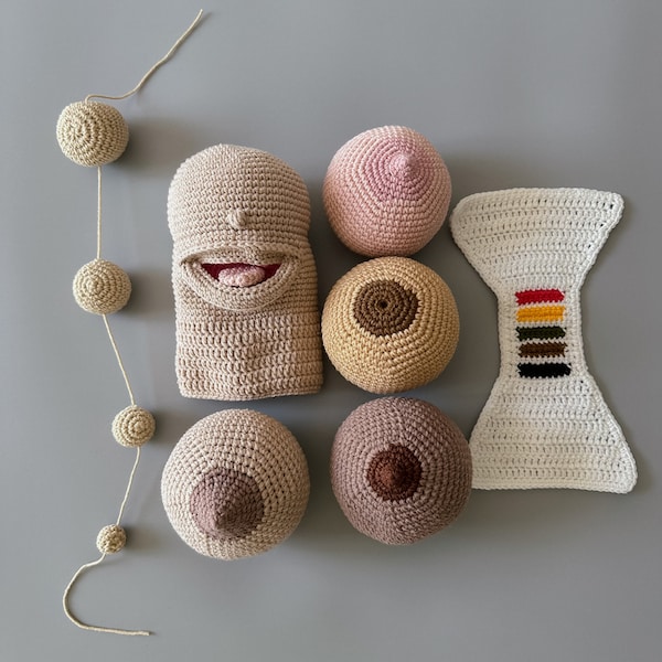 Ensemble cadeau doula sage-femme pour l'allaitement, conseillère en lactation de formation, ensemble de crochet pour étudiante en obstétrique, démonstration de poitrine de marionnette pour bébé