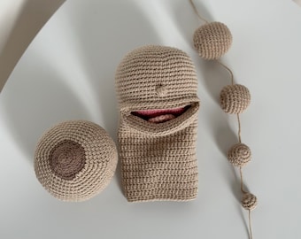 Conjunto de regalos de doula de partera para lactancia materna, consultor de formación en lactancia, conjunto de ganchillo para estudiantes de obstetra, demostración de senos de marionetas para bebés